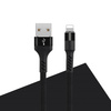 Maxlife kabel MXUC-01 USB - Lightning 1,0 m 2A czarny nylonowy