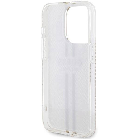 Oryginalne Etui GUESS IML 4G Gold Stripe GUHCP14XH4PSEGP do Iphone 14 Pro Max różowy