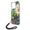 Original Handyhülle IPHONE 14 PRO MAX Guess Hardcase Flower Strap (GUOHCP14XHFLSB) blau