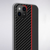 Tel Protect CARBON Case do Xiaomi Redmi Note 10 5G Czarny z czerwonym paskiem