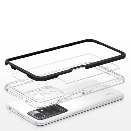 Clear 3in1 Case for Xiaomi Redmi 10 Frame Gel Cover Black