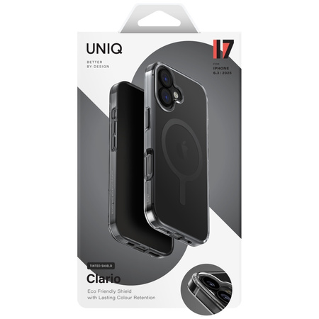 Etui UNIQ Clario do iPhone 17 Magclick   Charging czarny