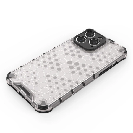 Wabenhülle für iPhone 14 Pro gepanzerte Hybridhülle schwarz