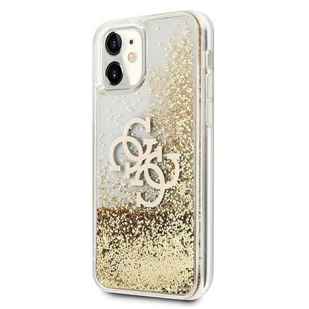 Oryginalne Etui IPHONE 11 Guess Hardcase 4G Big Liquid Glitter (GUHCN61LG4GGO) złote