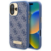Oryginalne Etui IPHONE 16 PLUS Guess Hardcase 4G Logo Plate MagSafe (GUHMP16MU4GPRB) niebieskie