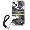 Guess nakładka do iPhone 13 6,1" GUHCP13MKCABBK czarny hard case Camo Strap Collection