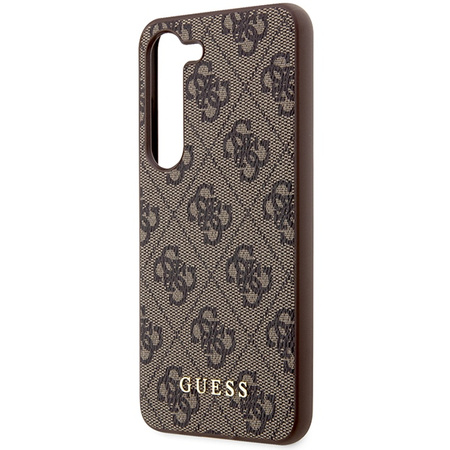 Guess 4G Metal Gold Logo case for Samsung Galaxy S24+ - brown