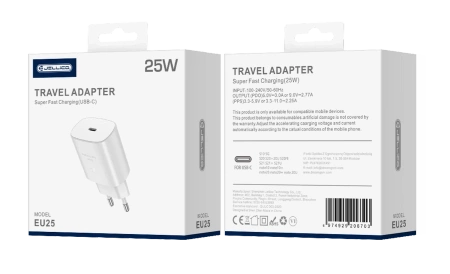 Wall Charger 25W PD 1xUSB-C Jellico EU25 white