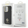 Original Handyhülle APPLE IPHONE 15 PRO MAX Guess Hardcase Silicone Logo Strass 4G (GUHCP15XM4DGPK) schwarz