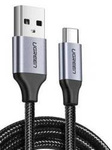 Kabel USB do USB-C QC3.0 UGREEN 0,25m z aluminiową wtyczką (czarny)