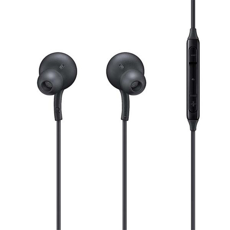SŁUCHAWKI DOUSZNE PRZEWODOWE SAMSUNG EO-IC100 ZESTAW SŁUCHAWKOWY TYP-C CZARNE GH59-15252ACY