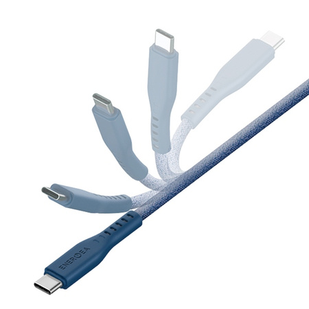 ENERGEA kabel Flow USB-C - LightningC94 MFI 1.5m niebieski/blue 60W 3A PD Fast Charge