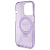 Original Handyhülle IPHONE 14 PRO Guess Hardcase Ring Stand Script Glitter MagSafe (GUHMP14LHRSGSU) violett