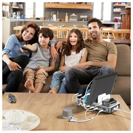 Stacja ładująca 4smarts Team 100W         z zestawem kabli kosmiczna szarość