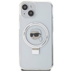 Karl Lagerfeld KLHMP15SHMRSKHH iPhone 15 6,1&quot; weiß/weiß Hardcase Ring Stand Karl Head MagSafe