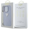 Case IPHONE 16 PRO Guess Hot Stamp 4G Pattern Triangle Metal Logo purple