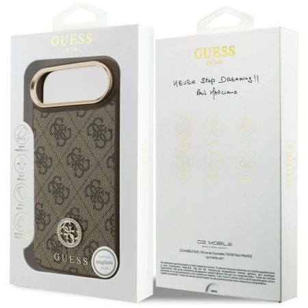 Guess 4G Strass Logo MagSafe Case for iPhone Air - Brown