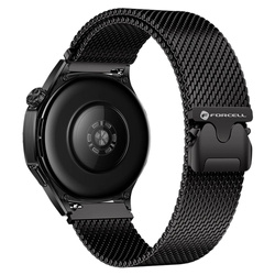 Pasek do Samsung Galaxy Watch Forcell F-Design FS10 stal 20 mm czarny