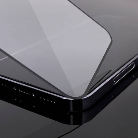 Wozinsky Full Cover Flexi Nano folia szklana szkło hartowane z ramką iPhone 12 mini czarny