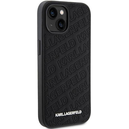 Karl Lagerfeld Quilted K Pattern Hülle für iPhone 15 – Schwarz