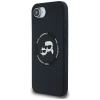 Karl Lagerfeld Liquid Silicone Karl & Choupette Heads Case mit MagSafe für iPhone 16e - Schwarz