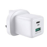 Joyroom ładowarka sieciowa USB Typ C / USB 30W Power Delivery Quick Charge 4,5A (wtyczka UK) biały (L-QP303)