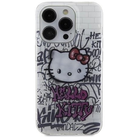 Hello Kitty IML Kitty On Bricks Graffiti Hülle für iPhone 15 Pro Max – weiß