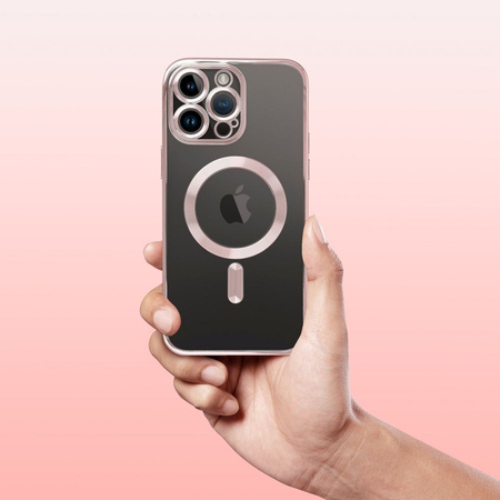 Futerał Electro Mag Cover kompatybilny z MagSafe do IPHONE 11 PRO złoty róż