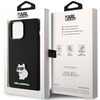 Etui Karl Lagerfeld Silicone Choupette Metal Pin na iPhone 15 Pro - czarne