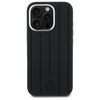Original Handyhülle IPHONE 16 PRO MAX Mercedes Hardcase Silicone Vertical Tonal Stripes MagSafe (MEHMP16X23SUVSK) schwarz