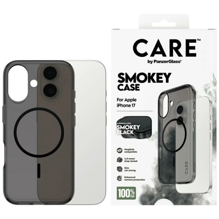 CARE by PanzerGlass Flagship Urban Explorer Case mit schwarzem MagSafe für iPhone 17 - Schwarz