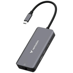 Adapter Hub Verbatim USB-C/HDMI/3xUSB-A   3.2/RJ45 aluminiowy 32157