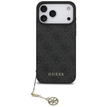 Etui Guess 4G Charms Collection MagSafe na iPhone 17 Pro Max - czarne
