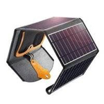 Choetech rozkładana podróżna ładowarka solarna słoneczna fotowoltaiczna 22W 2x USB 5V / 2,4A / 2,1A panel słoneczny (82 x 24 cm) czarny (SC005)