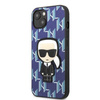 Original Handyhülle IPHONE 13 Karl Lagerfeld Hardcase Monogram Ikonik Patch blau