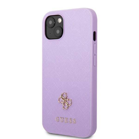 Original Case IPHONE 13 MINI Guess Hardcase Saffiano 4G Small Metal Logo purple