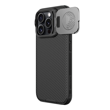 Nillkin CamShield Prop Case for iPhone 16 Pro Max with Camera Cover and Stand - Black