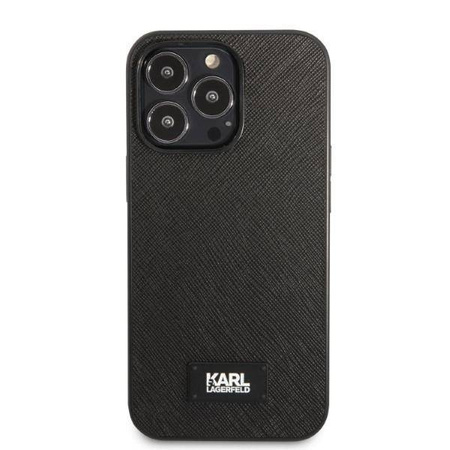 Original Case IPHONE 13 PRO Karl Lagerfeld Hardcase Saffiano Plaque black