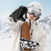 Qunature Panda Heat Transfer Ski Gloves Kids Size S - Black/White