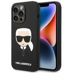 Karl Lagerfeld KLHCP14XSLKHBK iPhone 14 Pro Max 6,7" hardcase czarny/black Silicone Karl`s Head
