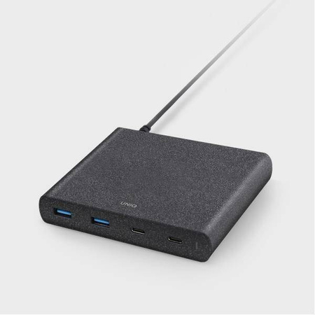 HUB UNIQ Surge LITHOS Collective 90W 2xUSB-A QC 3.0 / 2xUSB-C PD 3.0 - czarny