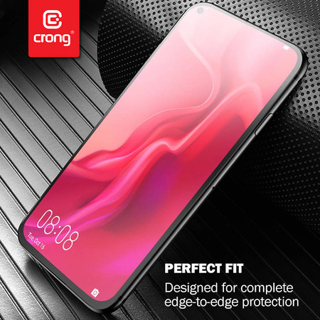 Crong 7D Nano Flexible Glass - Szkło hybrydowe 9H na cały ekran OPPO realme C11