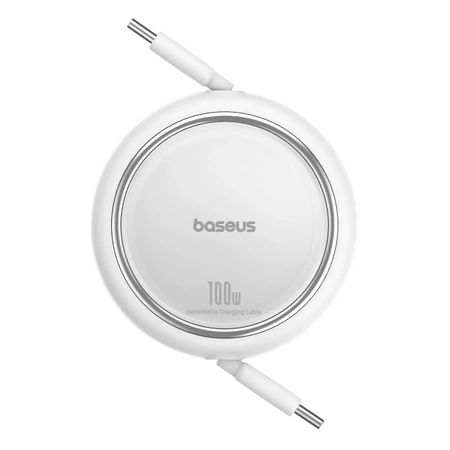 Baseus Free2Draw Mini USB-C - USB-C 100W 1m retractable cable - white