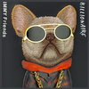 Nimmy etui iPhone 15 Pro 6.1"             czarny/black Glasses Cool Dog