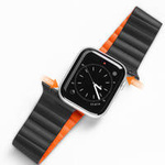 Dux Ducis Magnetic Strap Watch Strap 7/6/5/4/3/2 / SE (41/40 / 38mm) Magnetic Band Black / Orange (Chain Version)