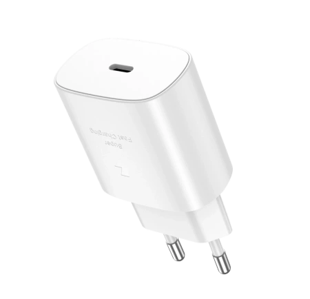 Wall Charger 25W PD 1xUSB-C + Cable USB-C/USB-C Jellico EU25 white