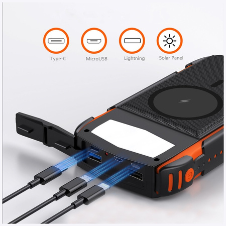 4smarts Powerbank Solarny TitanPack Rugged UltiMag 20000mAh black/czarny 496560