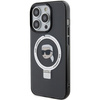 Etui Karl Lagerfeld Ring Stand Karl Head MagSafe do iPhone 15 Pro - czarne