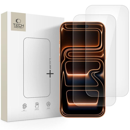 SZKŁO HARTOWANE TECH-PROTECT GLASS FIT+ 2-PACK IPHONE 16 PRO MAX / 17 PRO MAX CLEAR