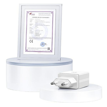 USAMS Ład. siec. 2xUSB-A + kabel USB-C/USB-A Fast Charging biały/white series HC HCXLTZ03